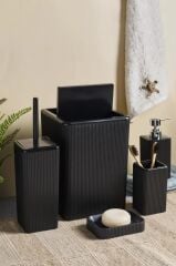 PEROTTİ PALERMO SİYAH KARE 5'Lİ BANYO SETİ