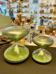 YEŞİL ŞEFFAF 2'Lİ KUM SAATİ/DEKOR