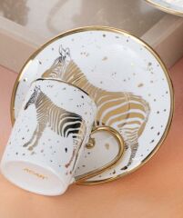ALORA ZEBRA 6 KİŞİLİK TÜRK KAHVESİ FİNCANI