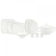 TASIA FINE CREAM 60 PARÇA YEMEK TAKIMI KARE