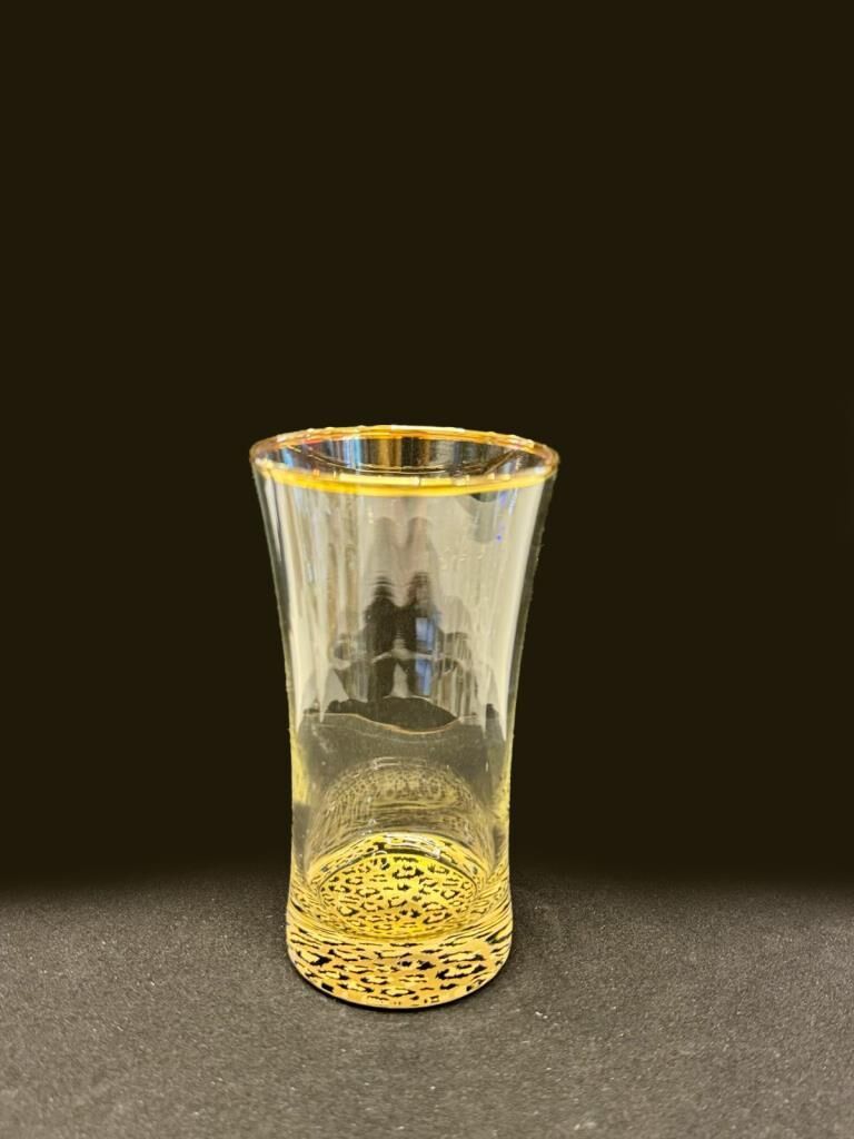 LEOPAR DESEN YALDIZLI TEKLİ UZUN BARDAK 340CC