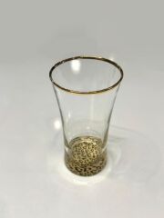 LEOPAR DESEN YALDIZLI TEKLİ UZUN BARDAK 340CC