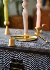 BRASS PİRİNÇ ALTIGEN MUM SÖNDÜRÜCÜ 18CM
