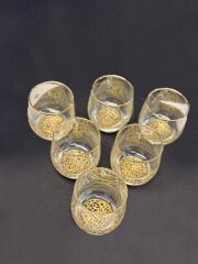 LEOPAR DESEN YALDIZLI 6'LI KISA BARDAK 230CC