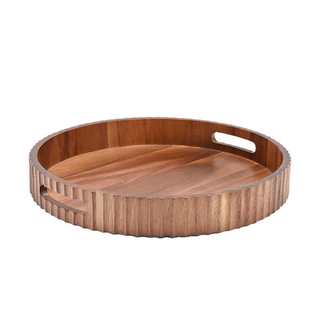 AKASYA DEKORLU YUVARLAK TEPSİ 35CM