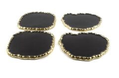 SİYAH GOLD PORSELEN 4'LÜ SERVİS TABAK 14X13CM