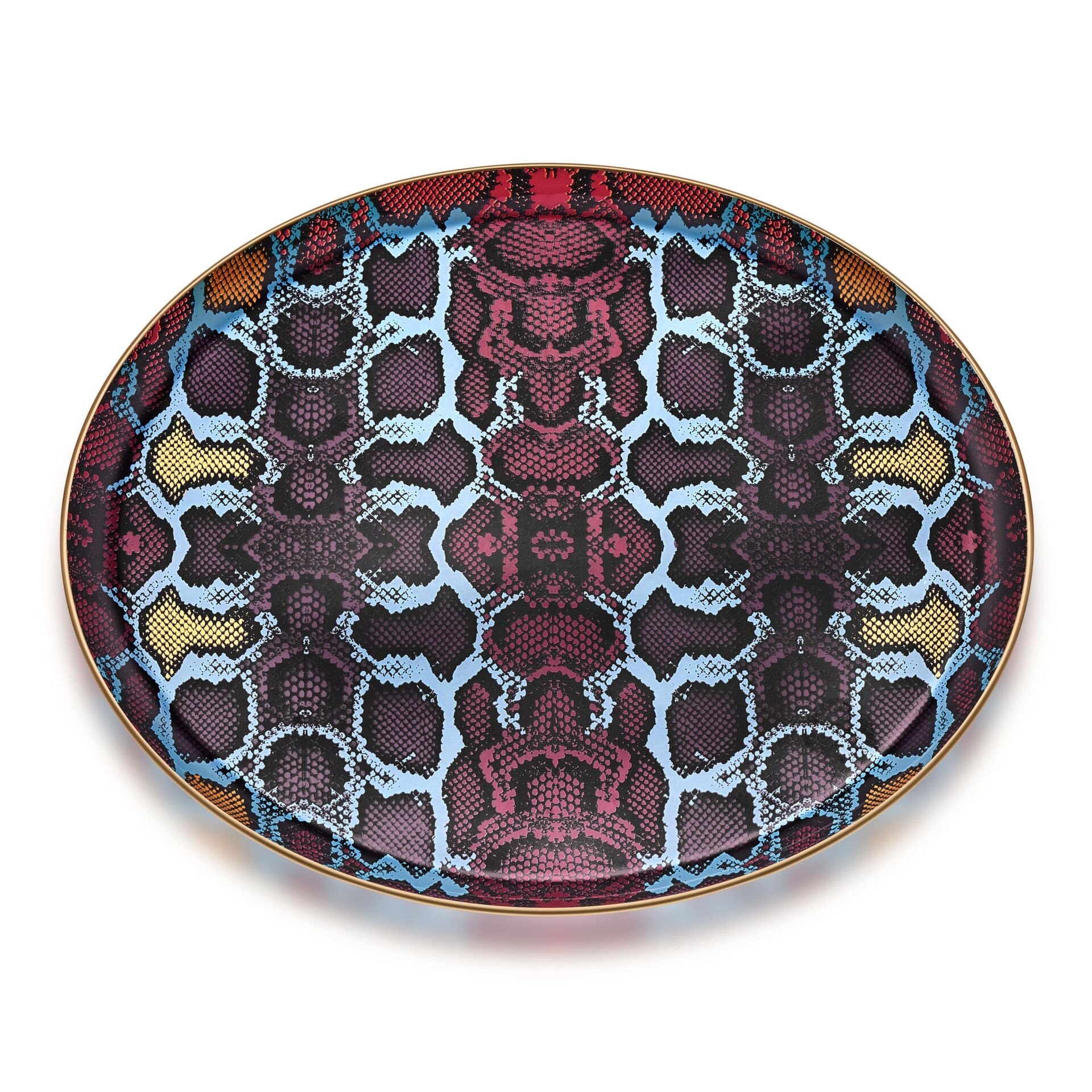 TIANNA MAT ALTIN CAM TEPSİ