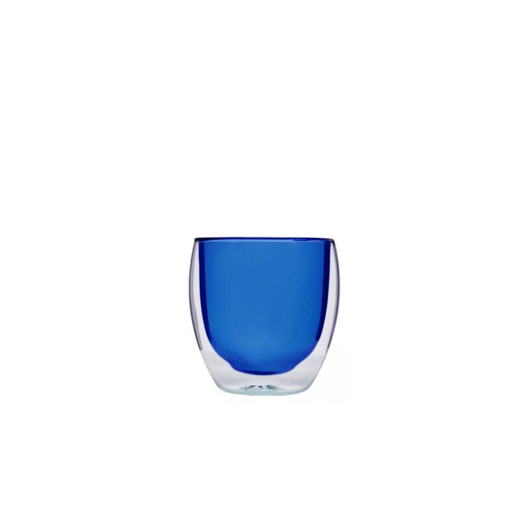 MAVİ ÇİFT CİDARLI KISA BARDAK 250ML