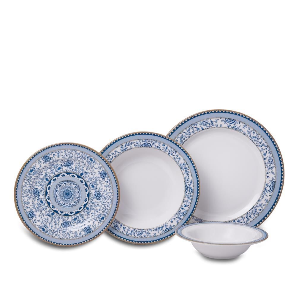 8985 NATURA COLLECTION MAVİ 6 KİŞİLİK 24 PARÇA YEMEK TAKIMI