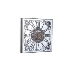 GÜMÜŞ ÇARKLI KARE SAAT 60cm