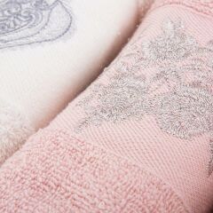 ROSELYN SİMLİ NAKIŞLI PUDRA-OFFWHITE AİLE HAMAM SE