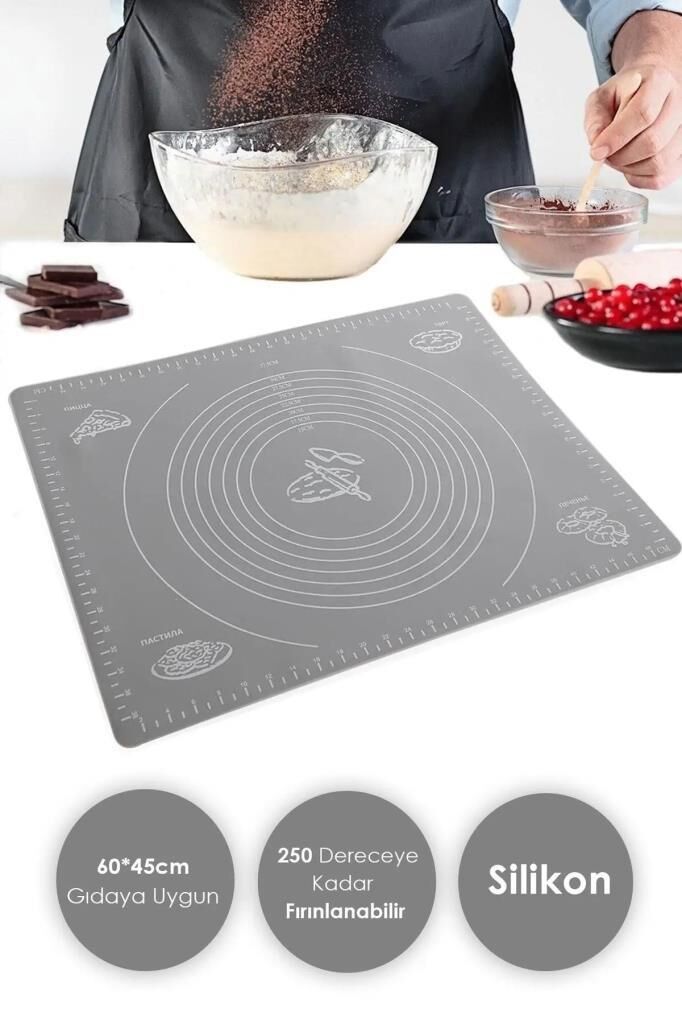 AROW SİLİLKON GRİ HAMUR AÇMA MATİ 65x45cm