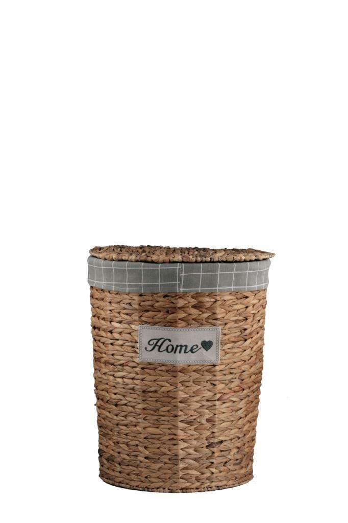 HASIR AÇIK KAHVE OVAL ÇAMAŞIR SEPETİ 48CM