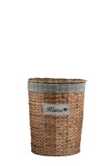 HASIR AÇIK KAHVE OVAL ÇAMAŞIR SEPETİ 48CM