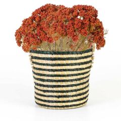 SİYAH HASIR SEPET 31X29CM