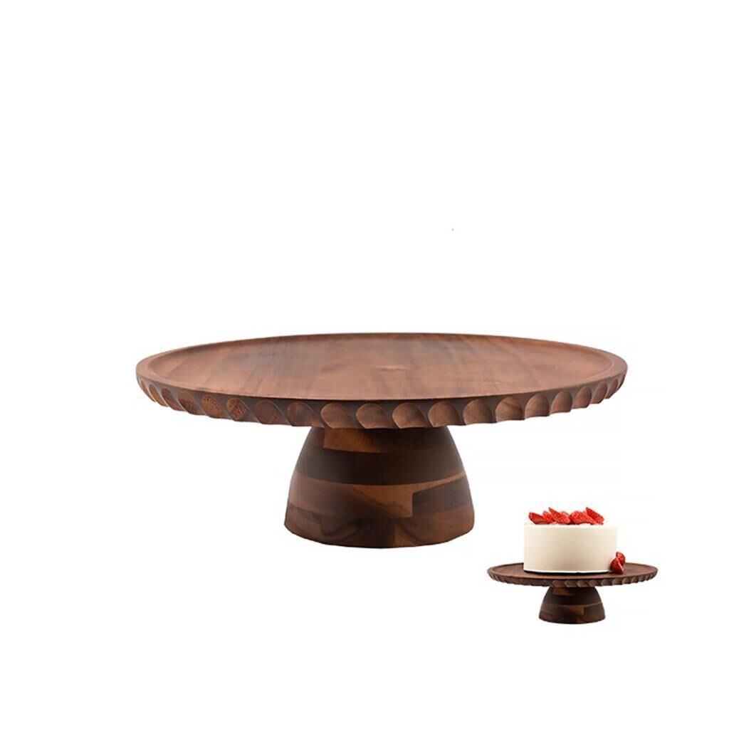 AKASYA DEKORLU AYAKLI KEK STANDI 28X9CM