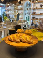 AKASYA DEKORLU AYAKLI KEK STANDI 28X9CM