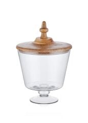 MADERA AYAKLI KURABİYE KAVANOZU 36X26X25CM