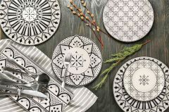 MAROC 6'LI PASTA TABAK DESEN1 21CM