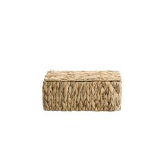 HASIR ÖRGÜ KAPAKLI SEPET 31X20X14CM