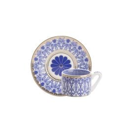 LACİVERT DESENLİ TEK KİŞİLİK TÜRK KAHVESİ FİNCANI