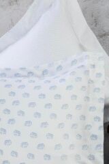 OLIVER MAVİ BAMBU ÇİFT KİŞİLİK PİKE SETİ