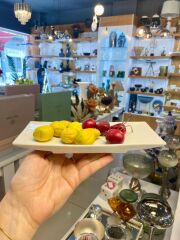 BEYAZ PORSELEN TEKLİ KAYIK TABAK 21CM