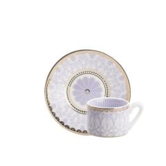 LİLA DESENLİ TEK KİŞİLİK TÜRK KAHVESİ FİNCANI