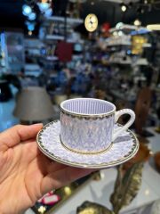 LİLA DESENLİ TEK KİŞİLİK TÜRK KAHVESİ FİNCANI