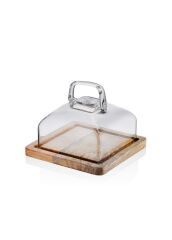 MADERA AKASYA KEK SAKLAMA FANUSU 13X17X17CM
