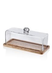 MADERA DİKDÖRTGEN KEK SAKLAMA FANUSU 15X32X14CM