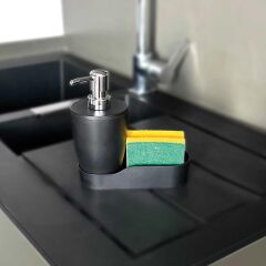 PURE SİYAH HAZNELİ SIVI SABUNLUK