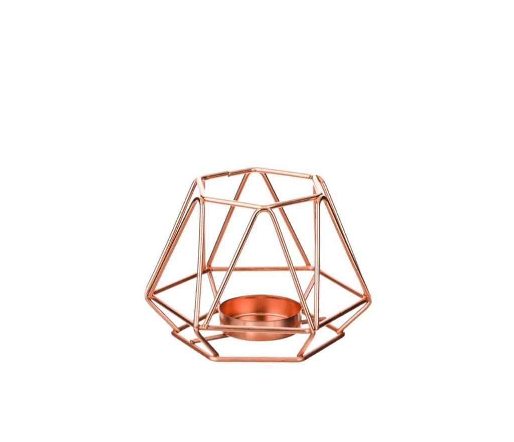 BAKIR METAL MUMLUK 11X11X8CM