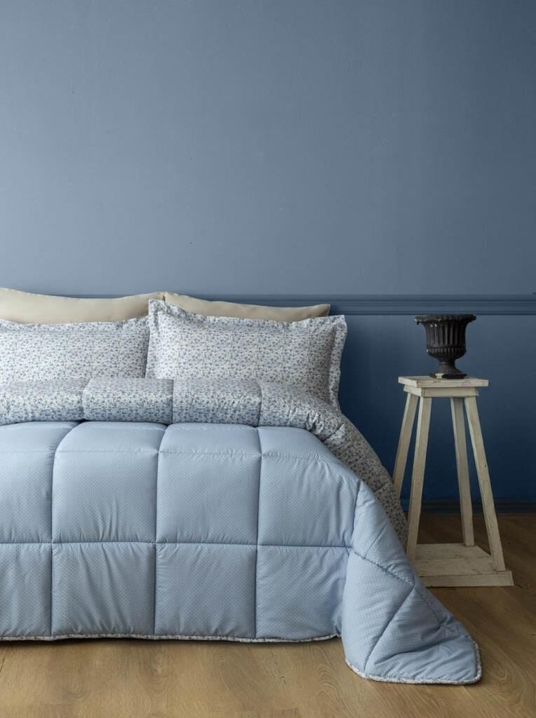 KARMINA MAVİ ÇİFT KİŞİLİK MİKRO YATAK ÖRTÜSÜ