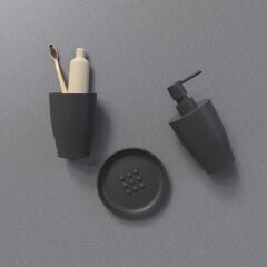 PURE SİYAH 3'LÜ BANYO SETİ