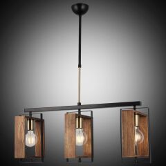 KARO ESKİTME SİYAH 3'LÜ AVİZE