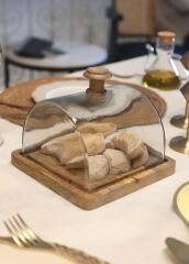 MADERA DİKDÖRTGEN KEK SAKLAMA FANUSU 15X19X19CM