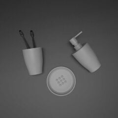 PURE GRİ 3'LÜ BANYO SETİ