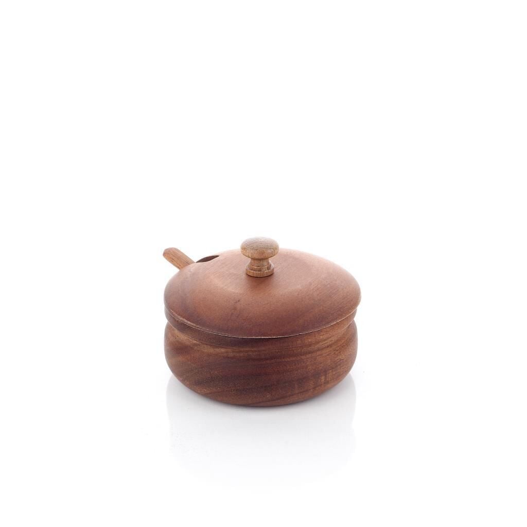 AKASYA DEKORLU KAŞIKLI ŞEKERLİK/BAHARATLIK 10X5CM