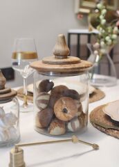 MADERA KAPAKLI SAKLAMA KAVANOZU 11X14CM