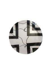 SİYAH DESENLİ PASTA TABAK 6'LI