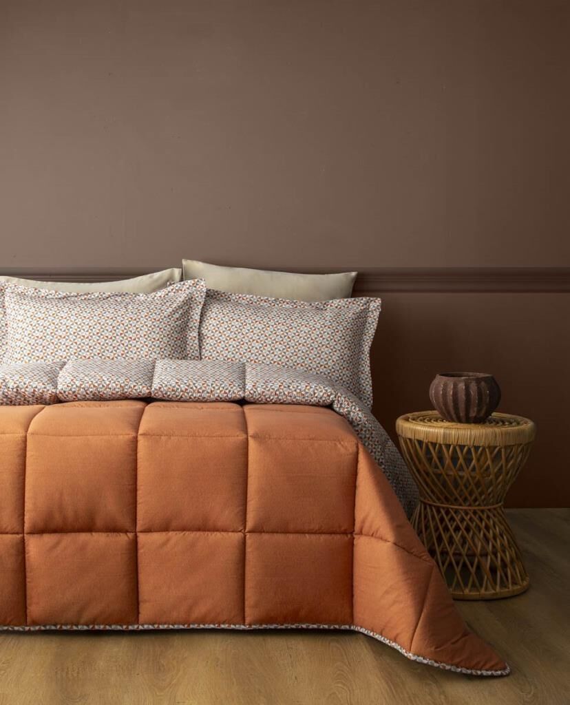 WIND TERRAKOTA ÇİFT KİŞİLİK MİKRO YATAK ÖRTÜSÜ