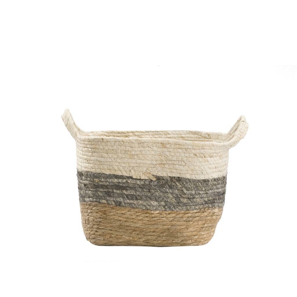 HASIR KULPLU KARE SAKSI/SEPET 30X30X22CM