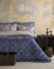 MY TOUCH ODEL İNDİGO ÇİFT KİŞİLİK KADİFE NEVRESİM TAKIMI/COMPLETE SET