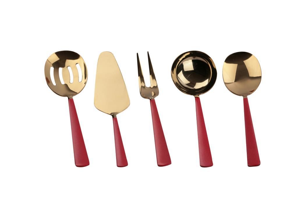 PİCASA GOLD RED 5 PARÇA SERVİS SETİ