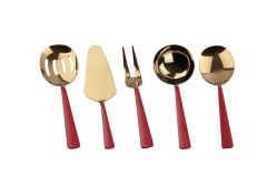 PİCASA GOLD RED 5 PARÇA SERVİS SETİ