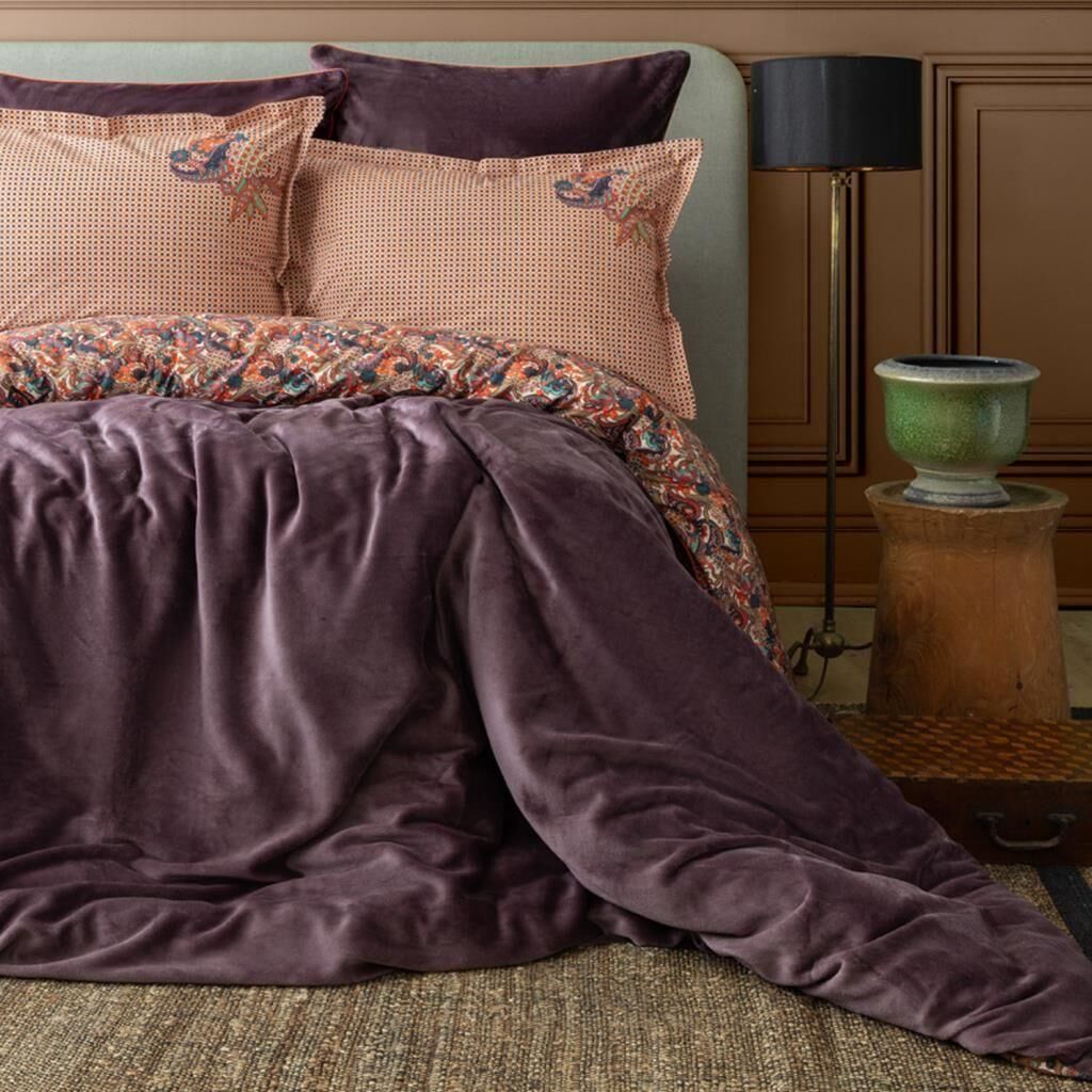 MY TOUCH ANTICA MÜRDÜM ÇİFT KİŞİLİK KADİFE NEVRESİM TAKIMI