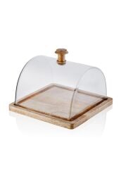MADERA DİKDÖRTGEN KEK SAKLAMA FANUSU 18X24X24CM
