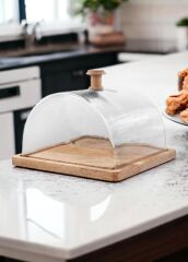 MADERA DİKDÖRTGEN KEK SAKLAMA FANUSU 18X24X24CM