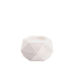 BEYAZ MERMER DESEN GEOMETRİK MUM 11CM